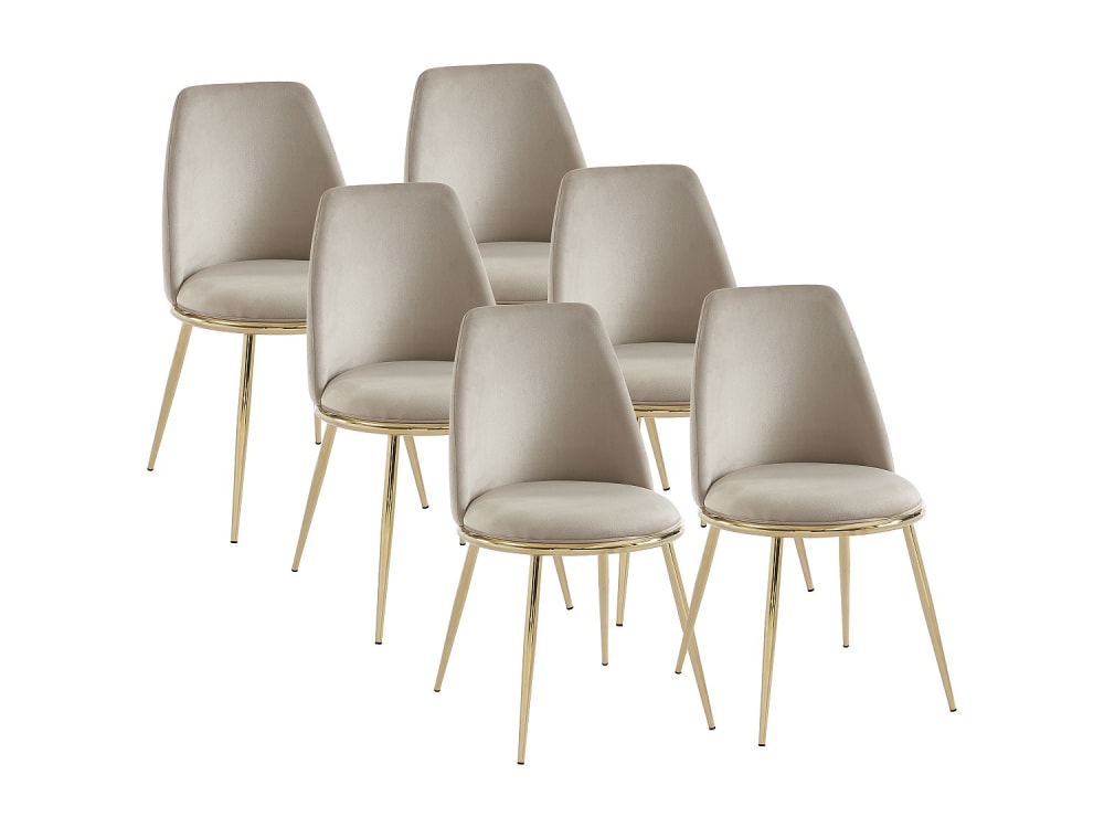 Lot de 6 chaises velours