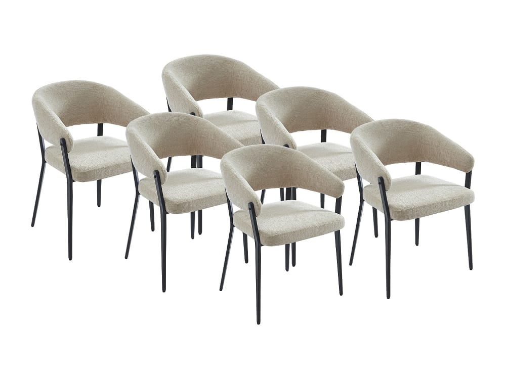 Lot de 6 chaises  beige