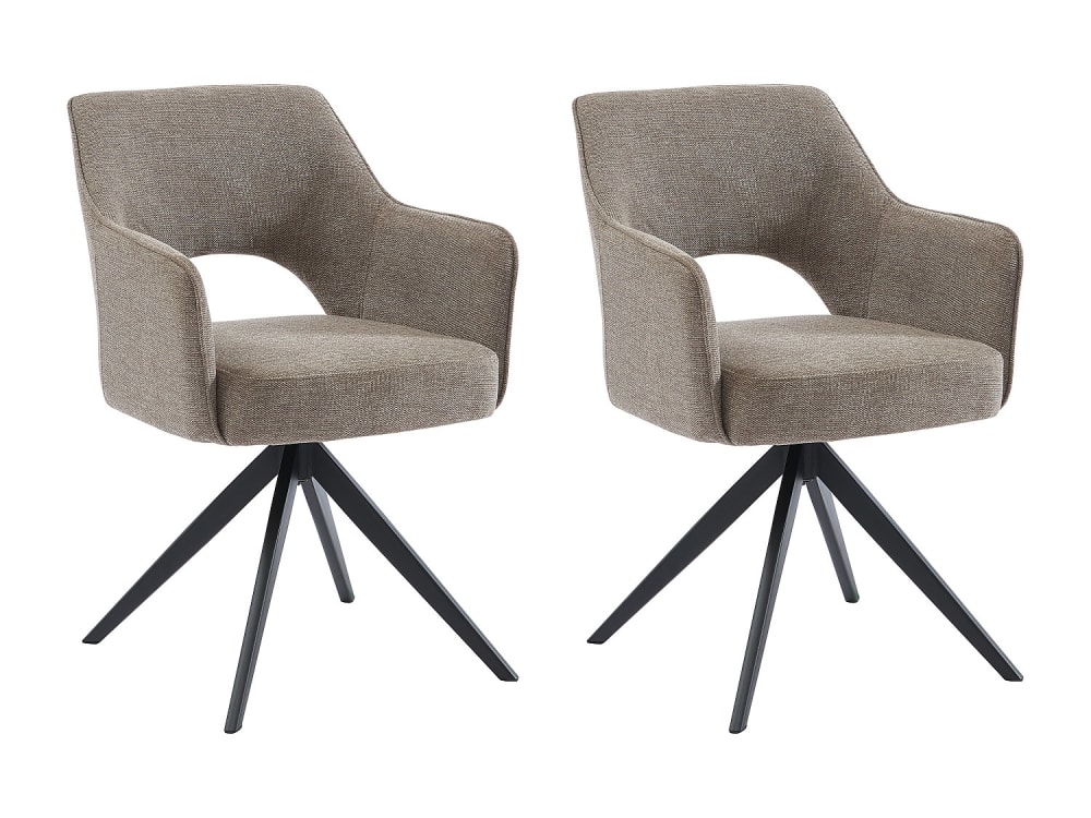 Lot de 2 chaises  taupe