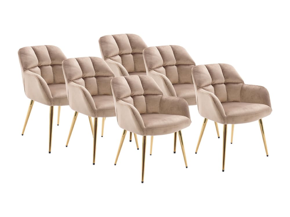 Lot de 6 chaises velours