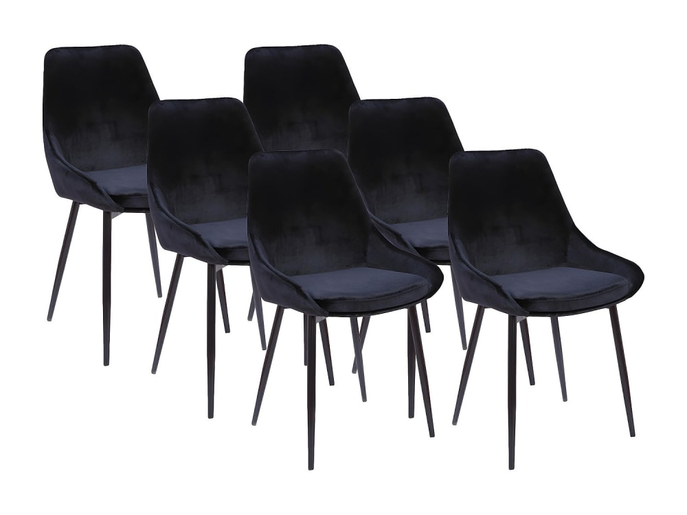 Lot de 6 chaises velours