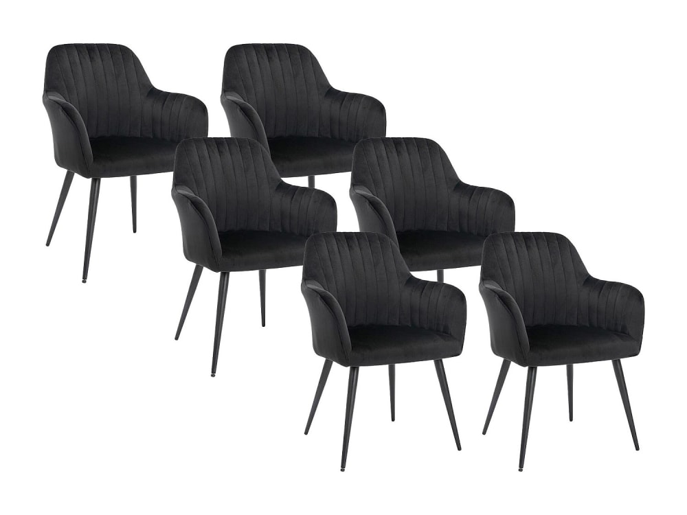 Lot de 6 chaises velours