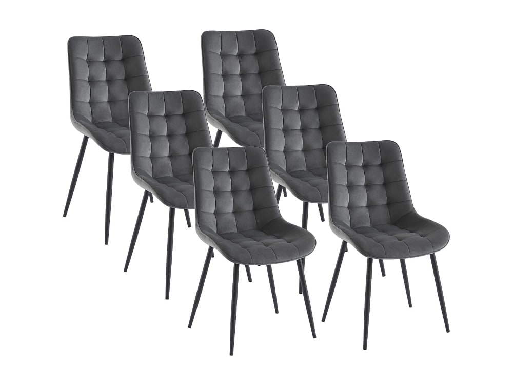 Lot de 6 chaises velours