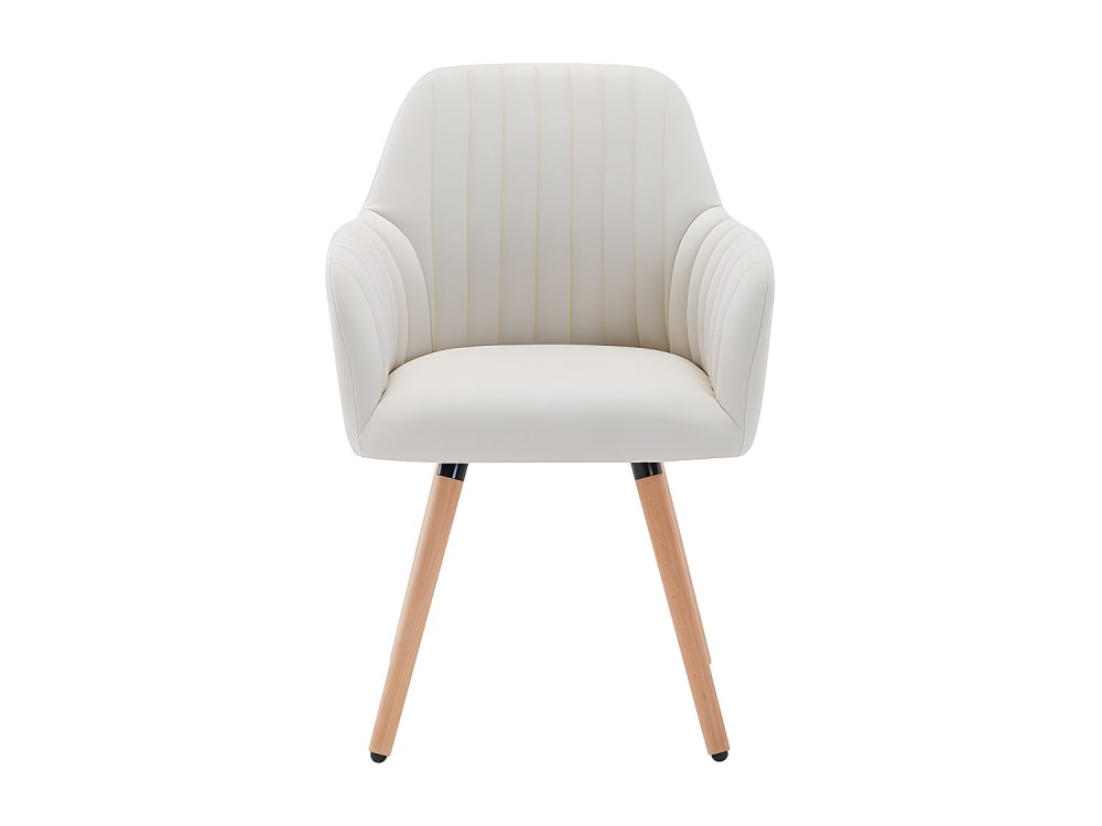 chaise polyester crème