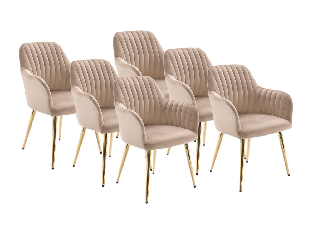 Lot de 6 chaises velours