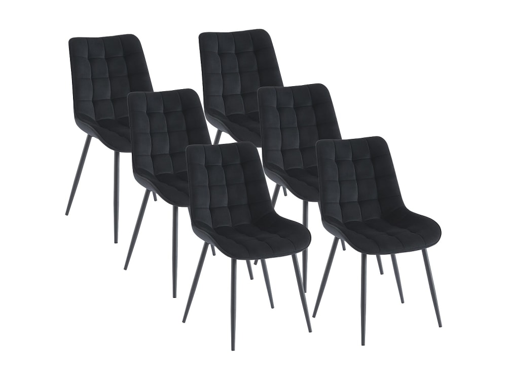 Lot de 6 chaises velours