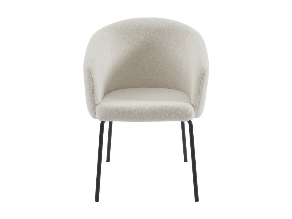 Lot de 2 chaises polyester crème Lot de 2 chaises polyester crème