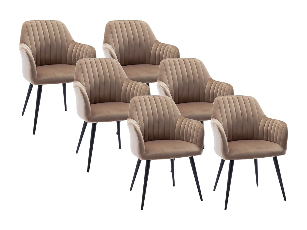 chaise velours beige