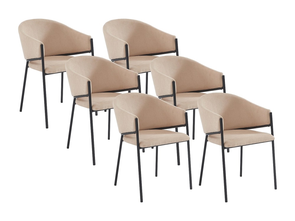 Lot de 6 chaises  beige