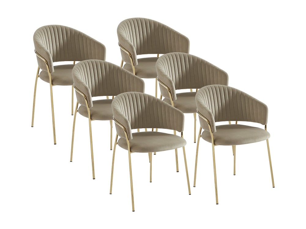 Lot de 6 chaises velours