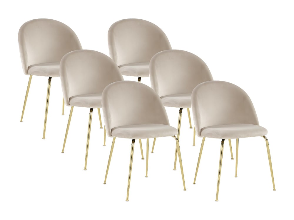 Lot de 6 chaises velours