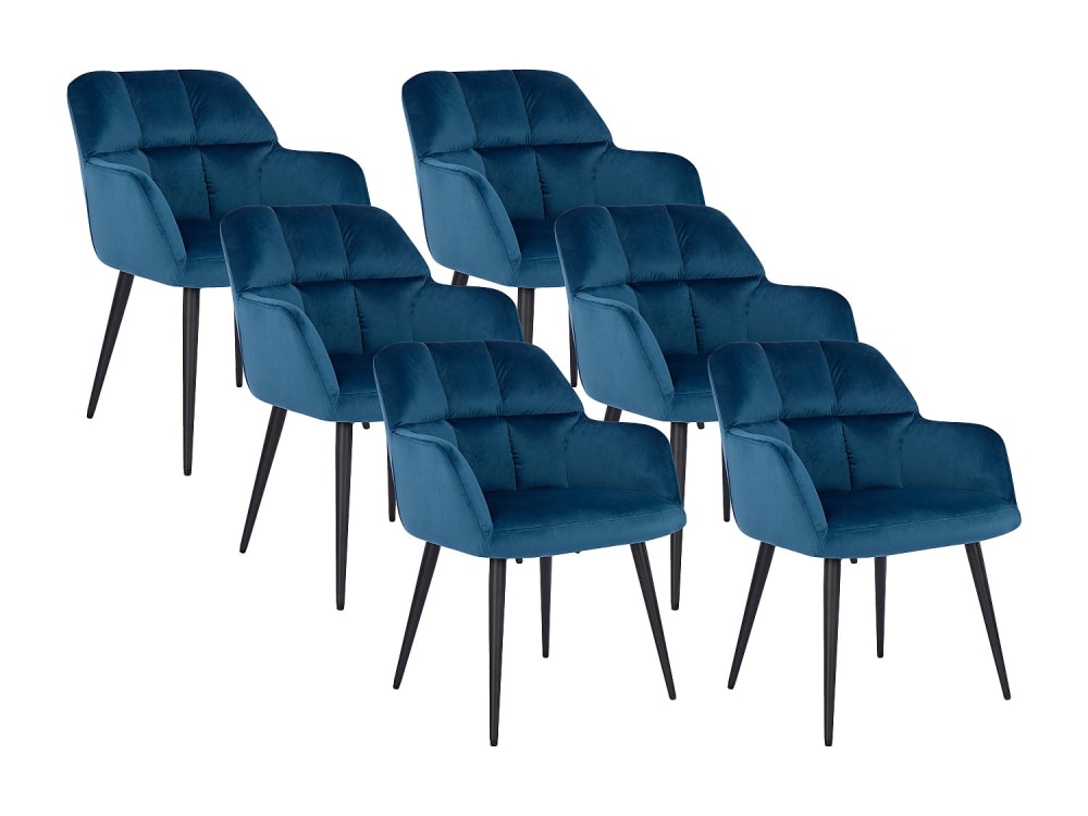 Lot de 6 chaises velours