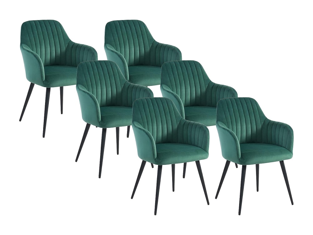 Chaise velours vert émeraude