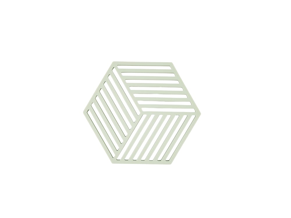 Dessous-de-plat en silicone vert menthe 16 x 14 x 0,9 cm