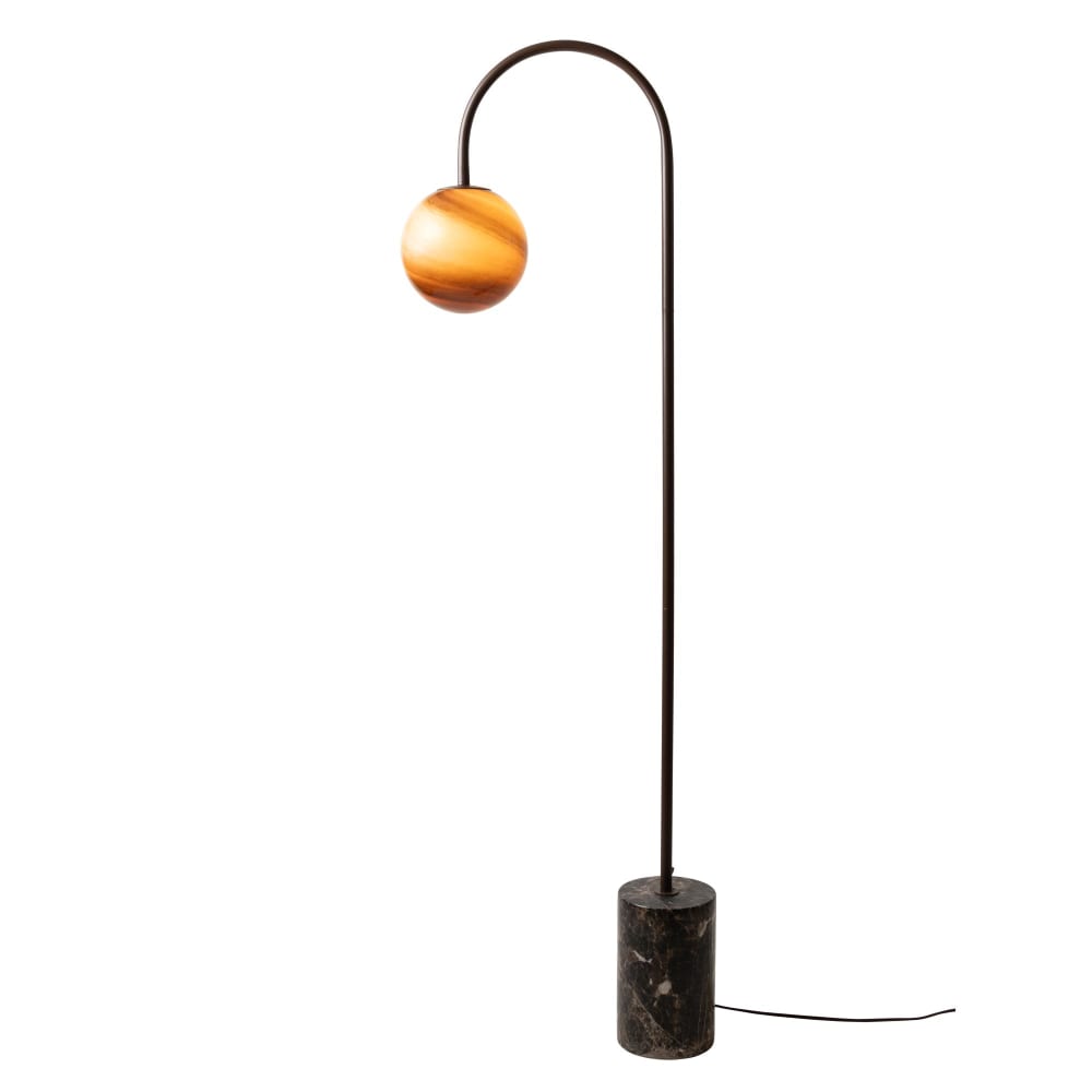 lampadaire marbre brun