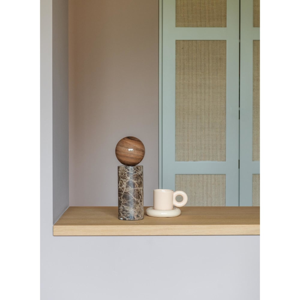 Lampe de table marbre brun ø12cm — vue 3