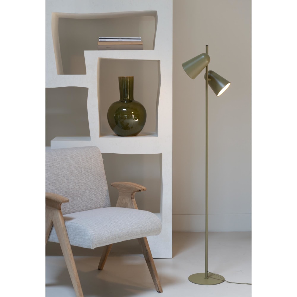 Lampadaire métal vert 28x28x145cm — vue 3