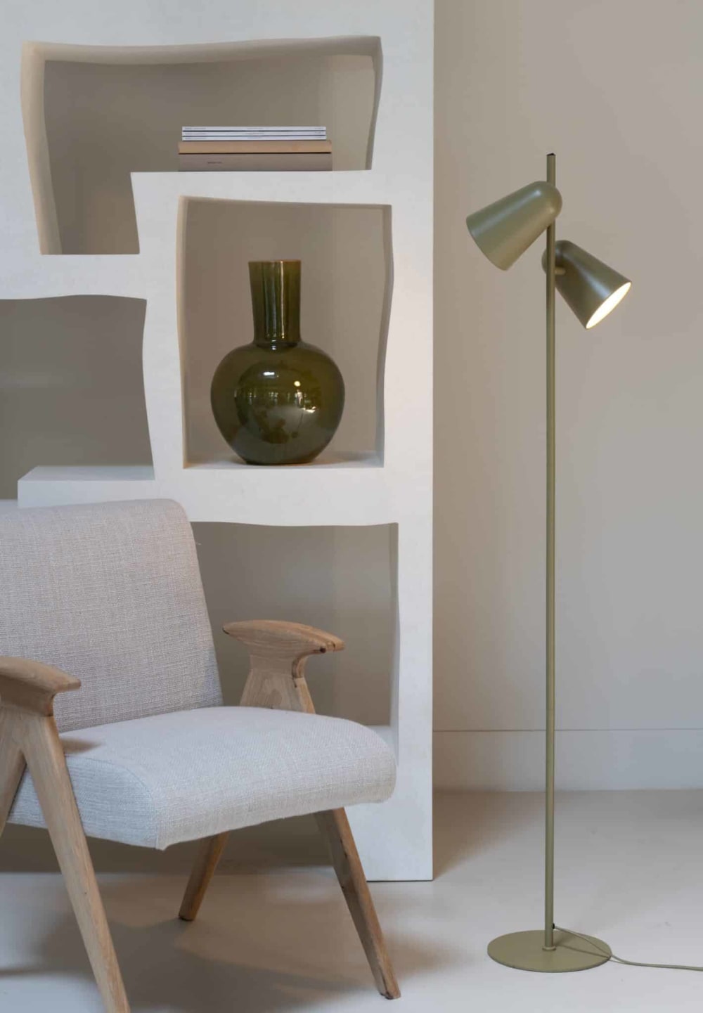 Lampadaire métal vert 28x28x145cm — vue 4