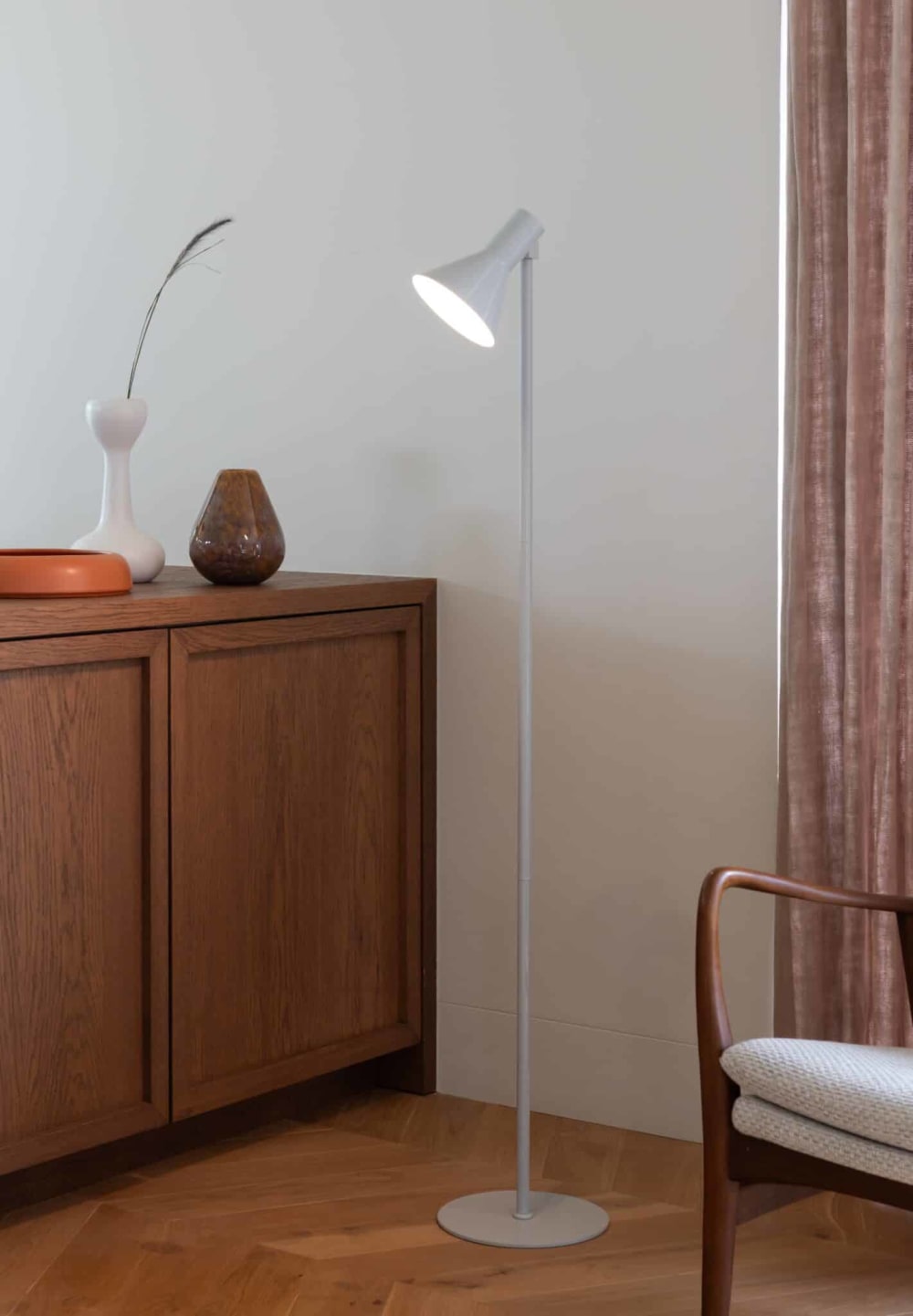 Lampadaire métal gris 37x25x146cm — vue 4