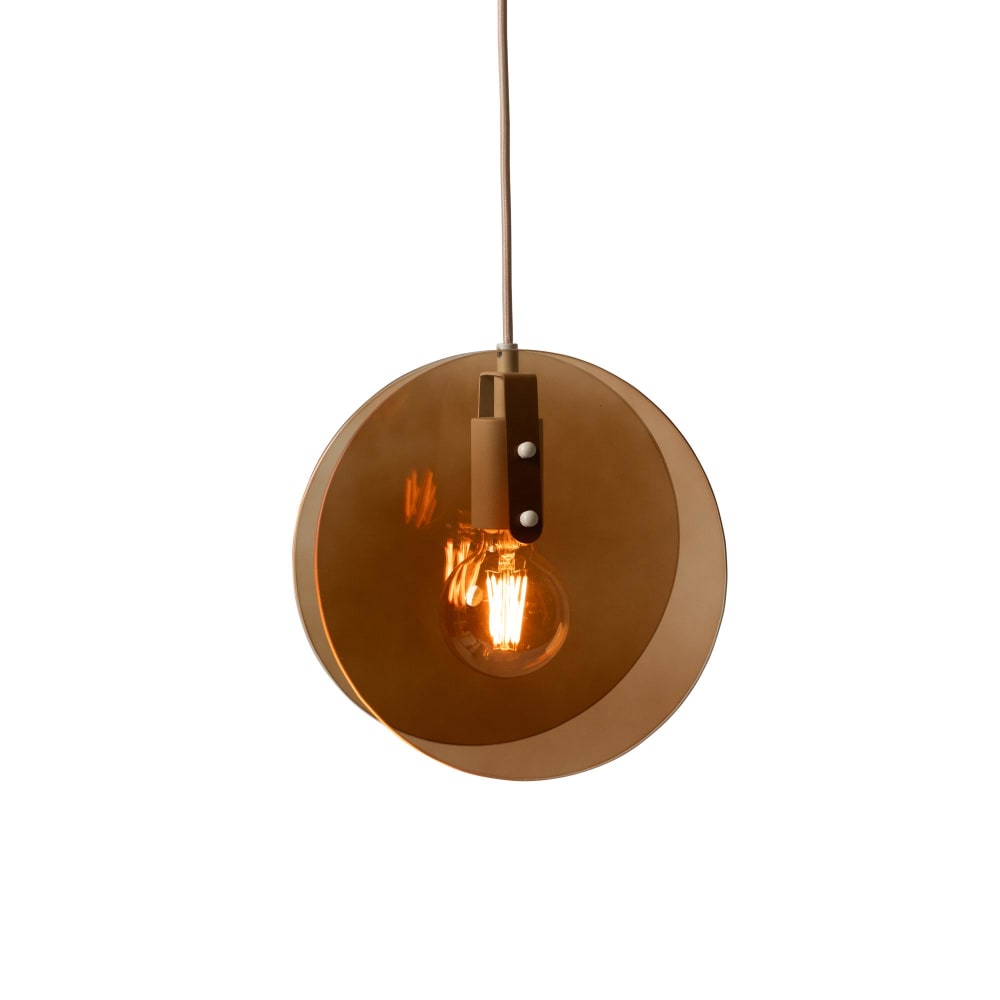 suspension métal brun