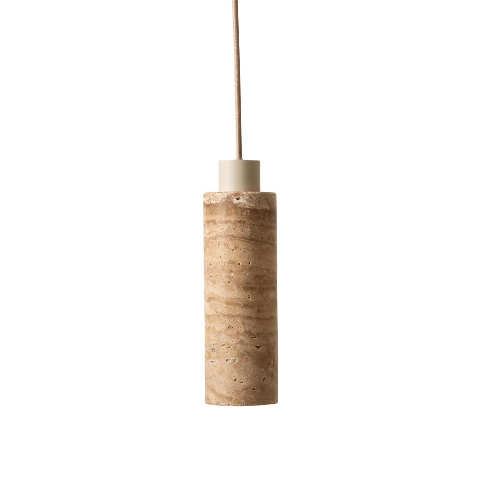 Suspension travertin brun ø12cm — Beyit