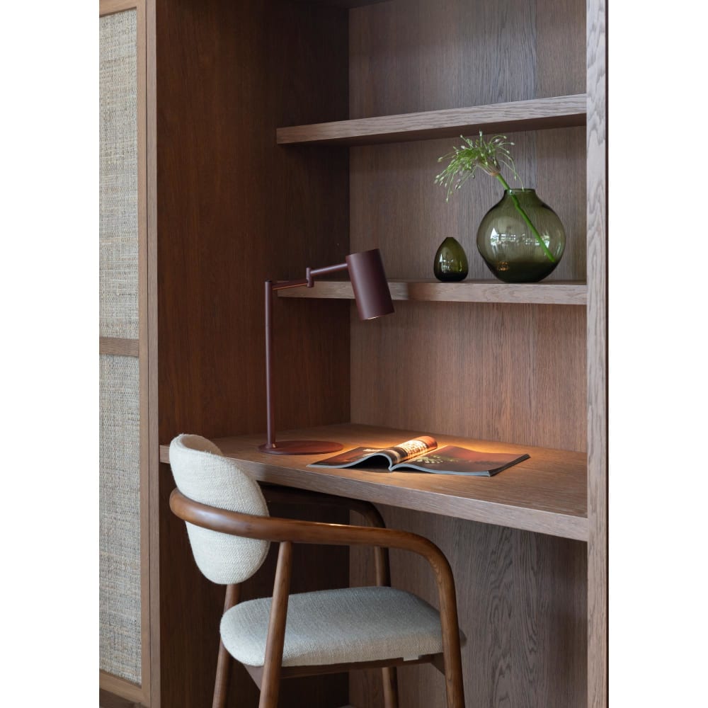 Lampe de table métal rouge 35x20x47.5cm — vue 3