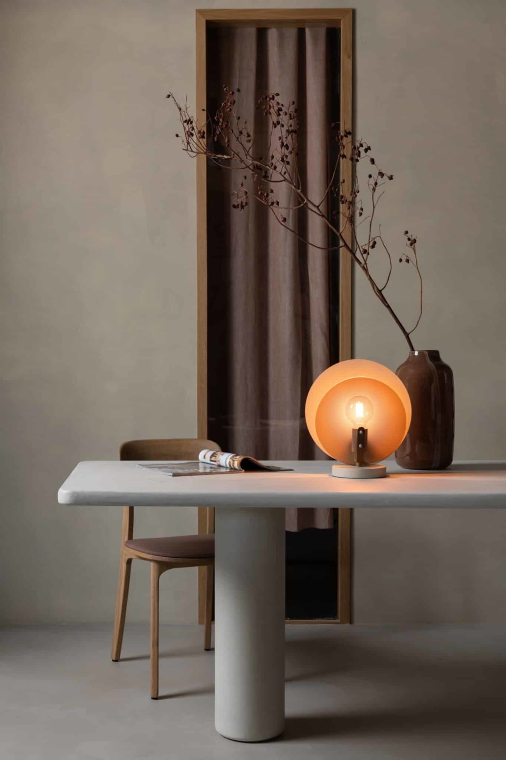 Lampe de table métal brun 22x30x32.5cm — vue 4