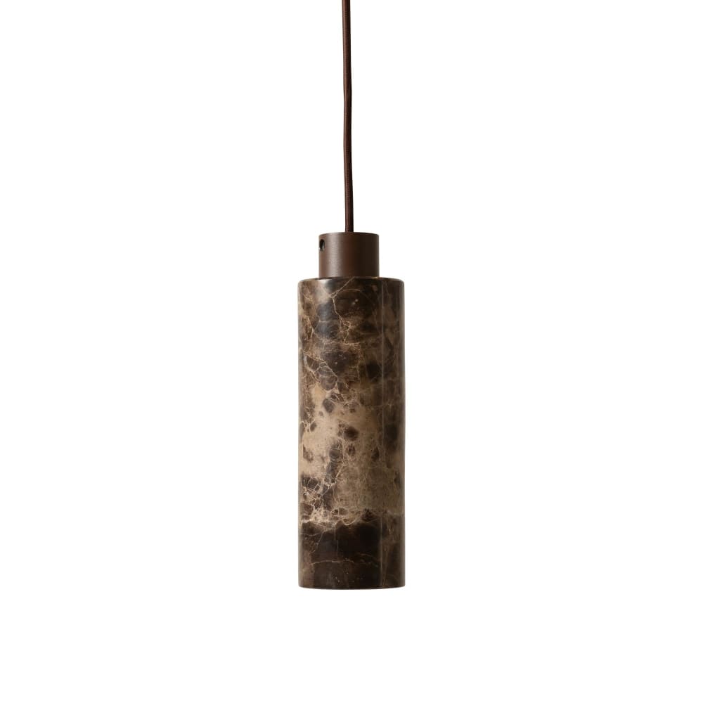 Suspension marbre brun Ø12cm