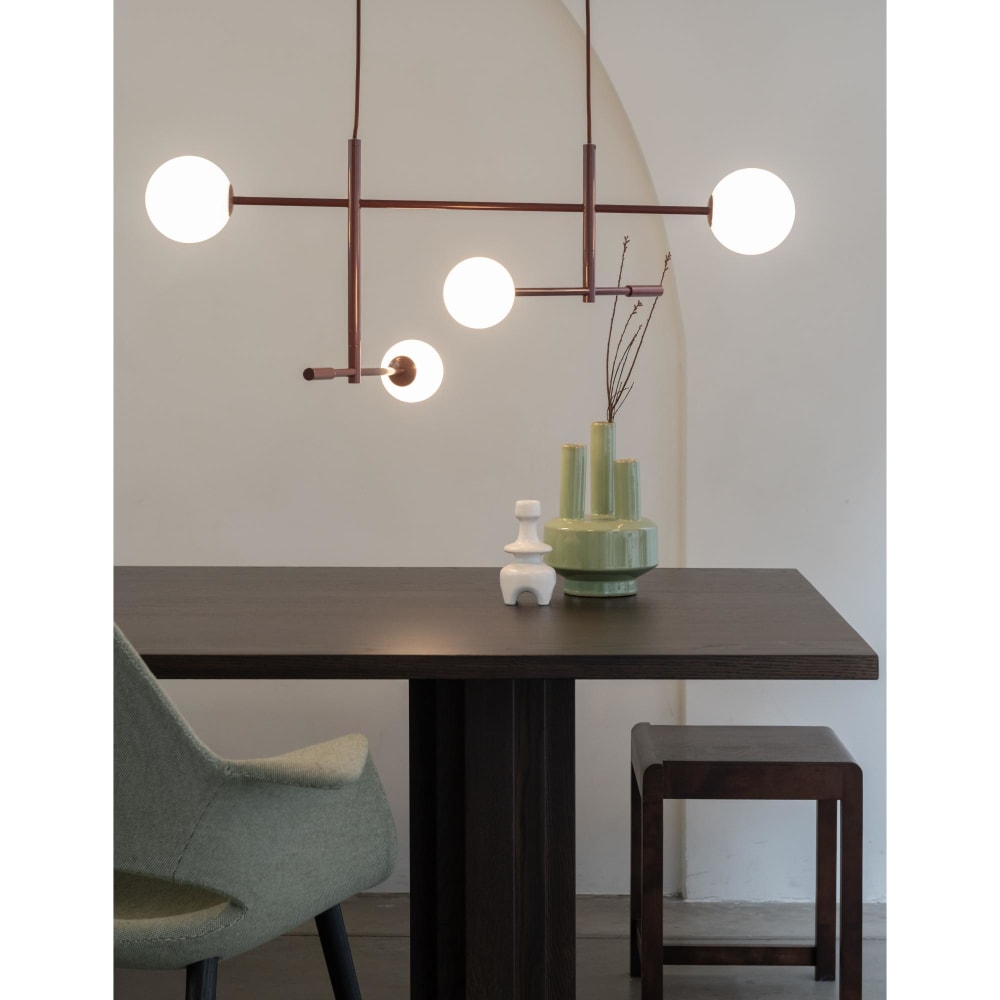 Suspension métal rouge 97x13x215cm — vue 3
