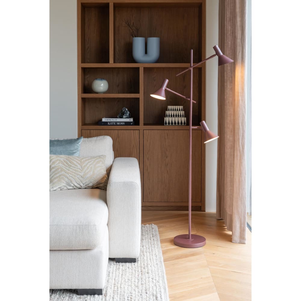 Lampadaire métal rouge 59x42x171cm — vue 3