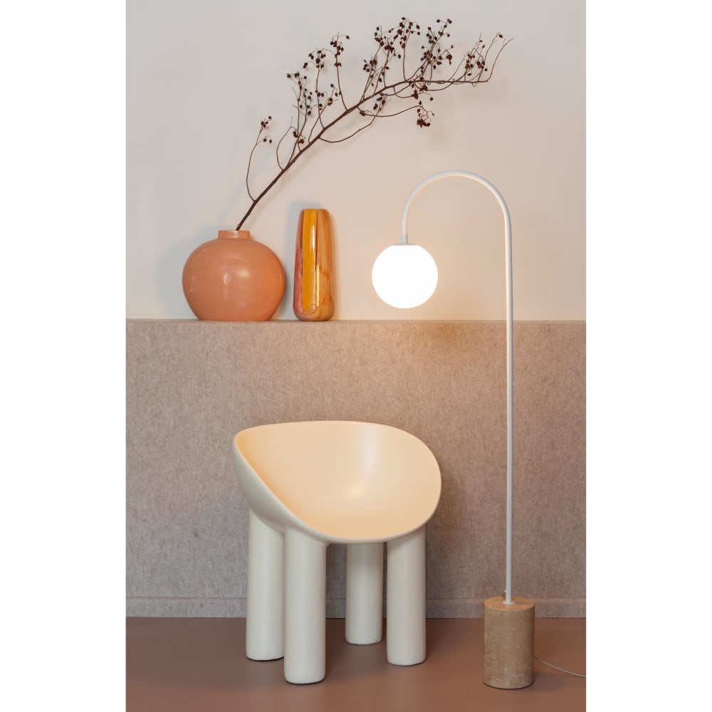Lampadaire travertin blanc 20x42x163cm — vue 3