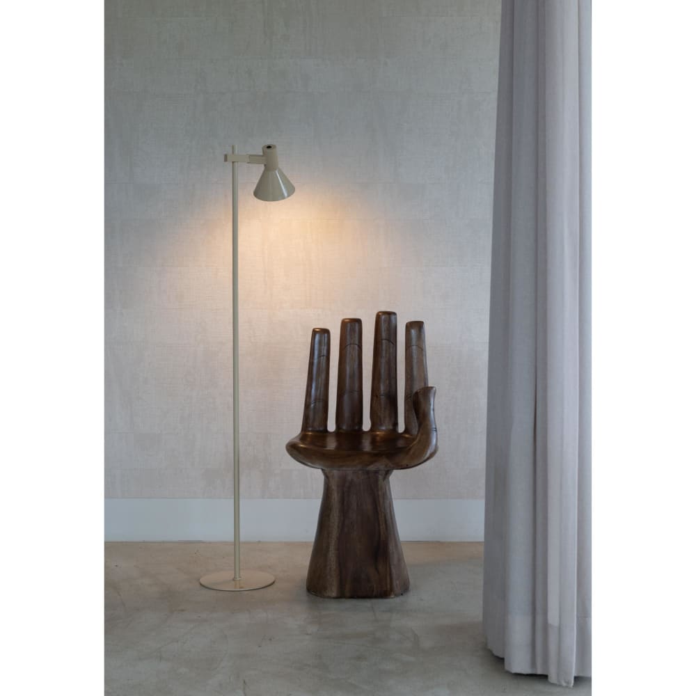 Lampadaire métal beige 37x25x146cm — vue 3