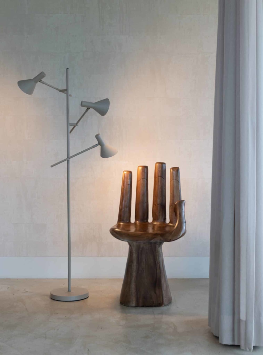 Lampadaire métal brun 59x42x171cm — vue 4