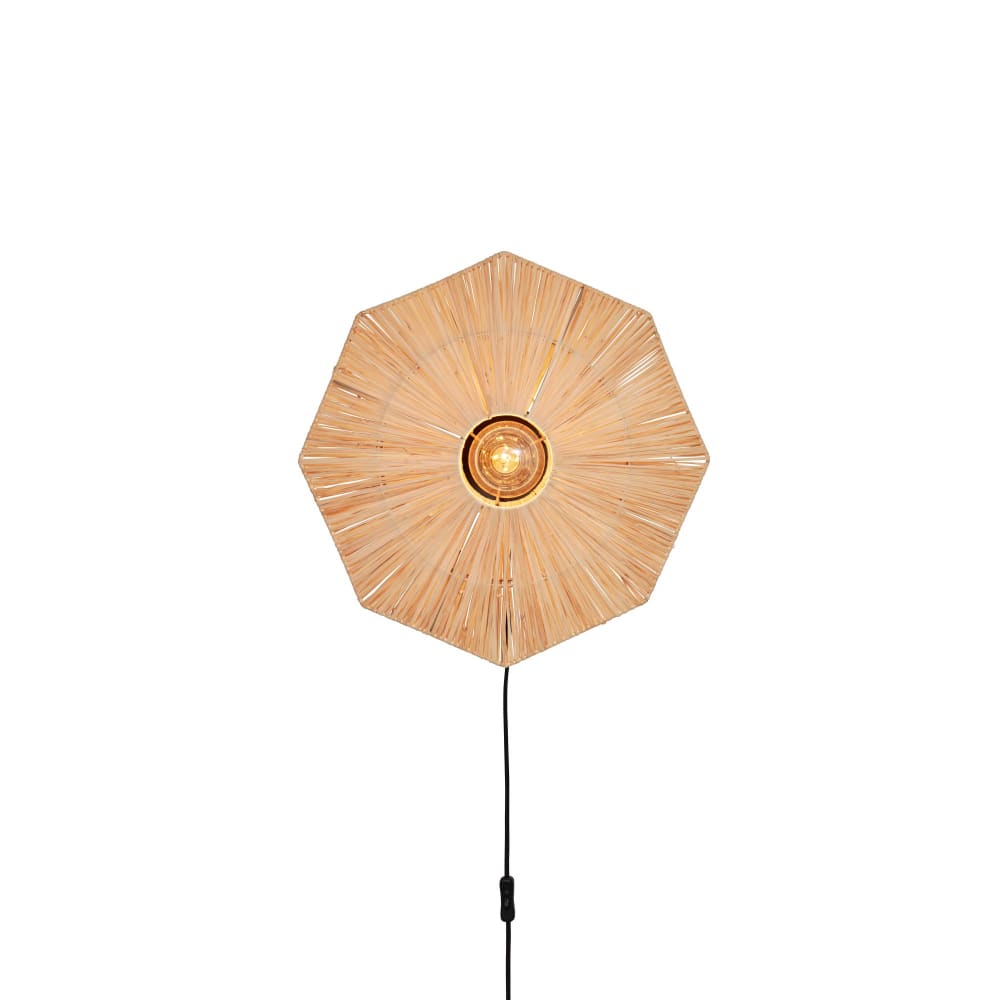 Applique raffia naturel 45x7x45cm