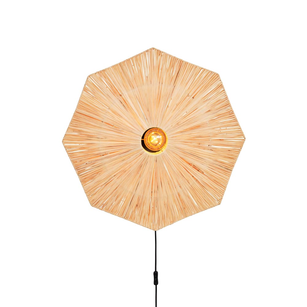 Applique raffia naturel 65x7x65cm