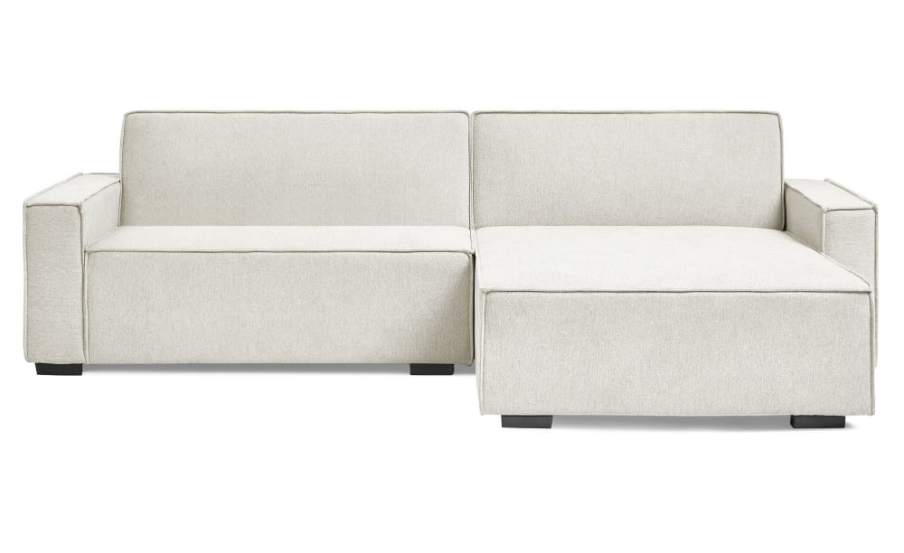 Canapé convertible clic-clac avec angle réversible pikado tissu effet