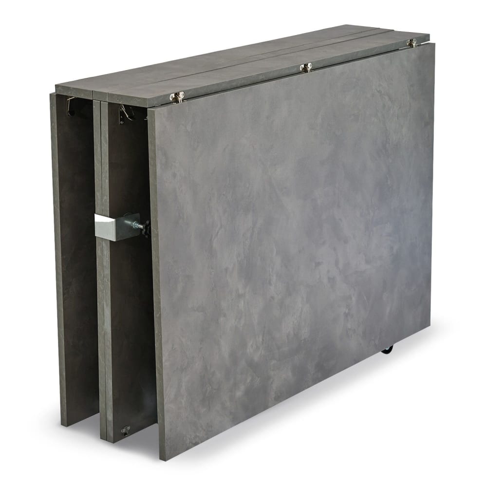 Table console extensible 300cm nefertiti effet béton ciré gris