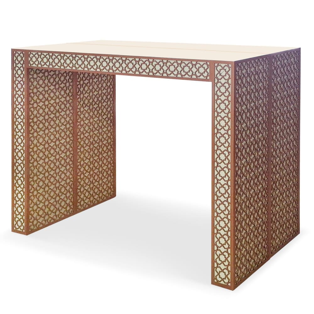 Console extensible 50x200cm nassau morocco design moucharabieh beige