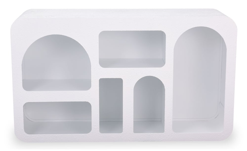 Buffet l130cm design arches style troglodyte blanc