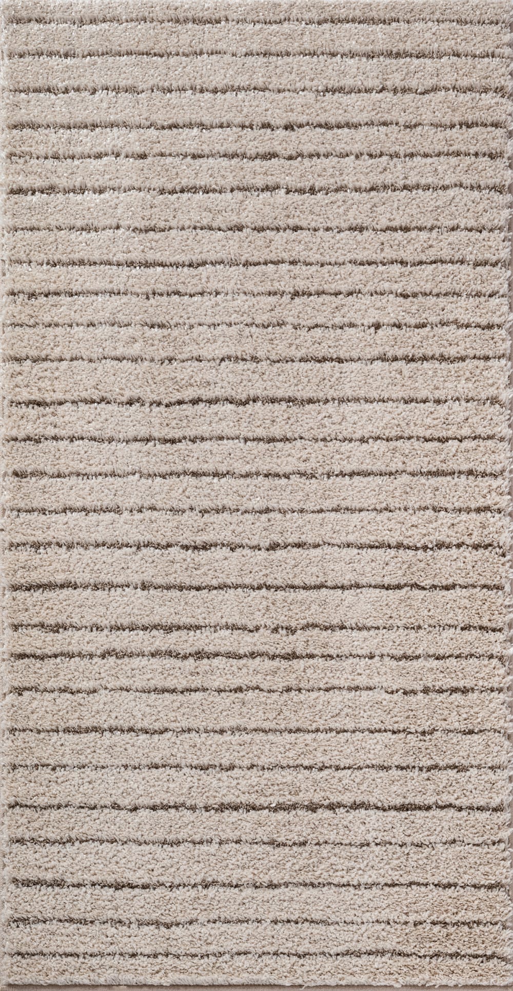 Tapis Bahar Shaggy poils longs salon moderne, Beige, 80 x 150 cm