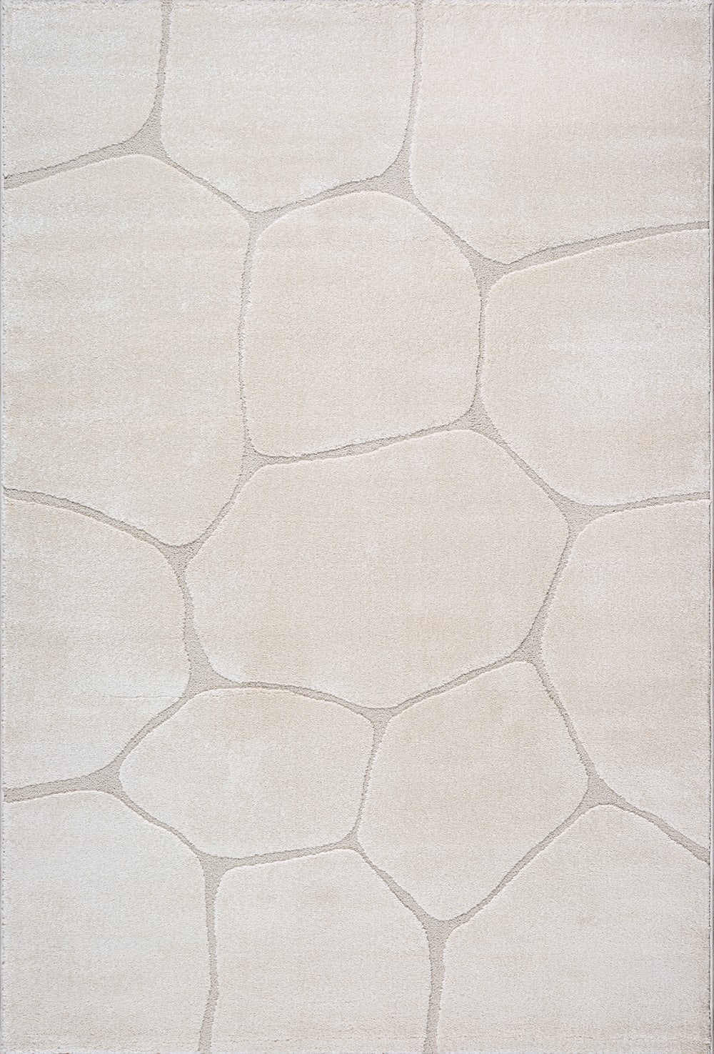Tapis Moderne élégant Aspect Pierre, Crème, 80 x 300 cm