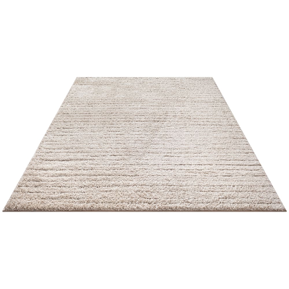Tapis Bahar Shaggy poils longs salon moderne, Beige, 140 x 200 cm — vue 4