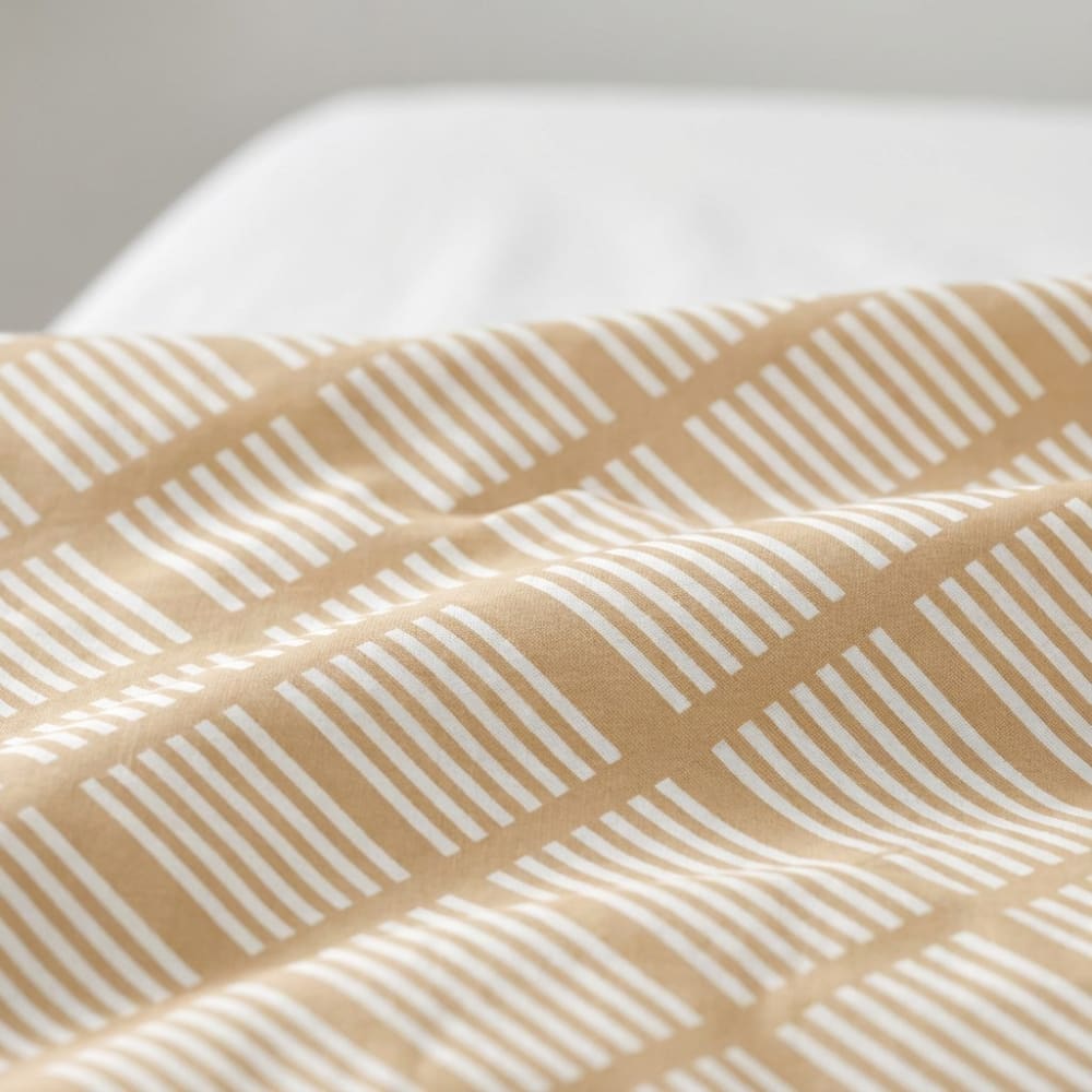 Housse de couette 100% coton beige 150x220 cm + 45x110 cm — vue 4
