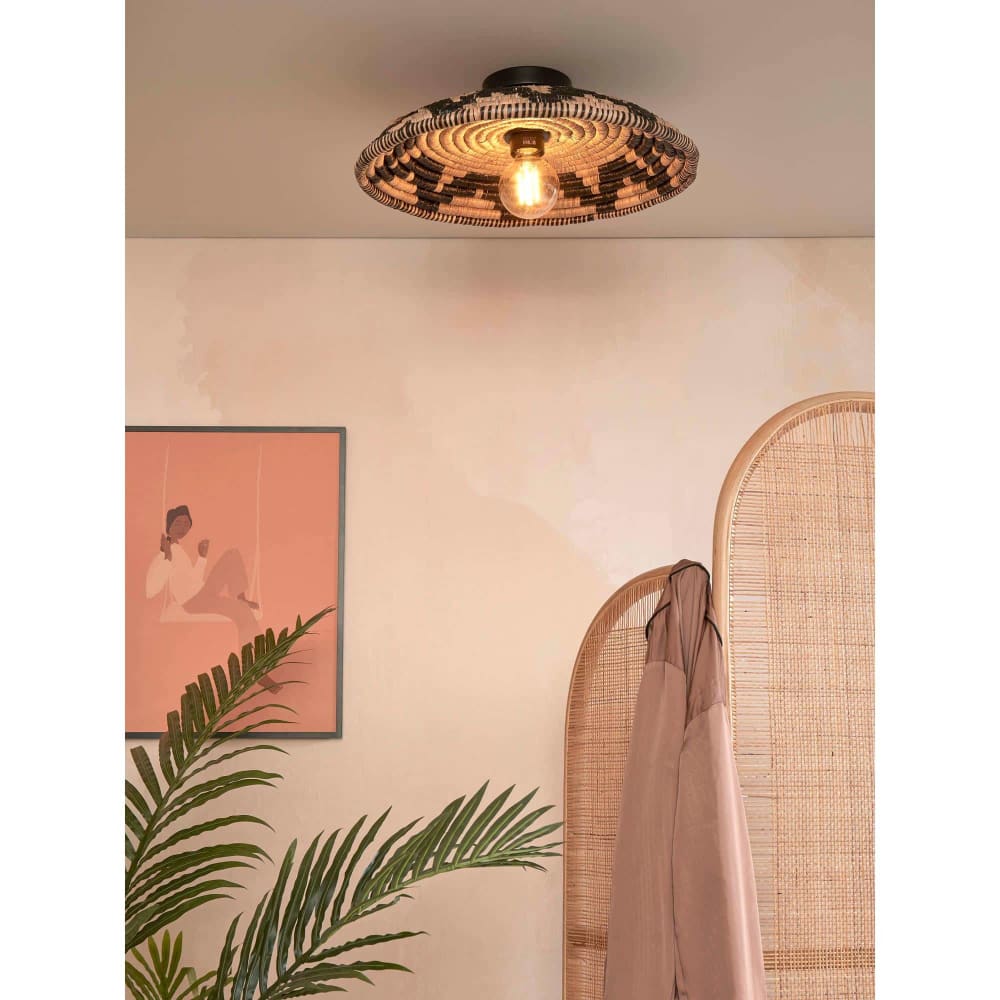 Plafonnier herbe de mer marron ø45cm — vue 4