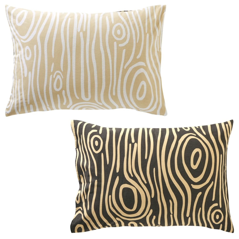 Taie sac en coton beige 50x70cm