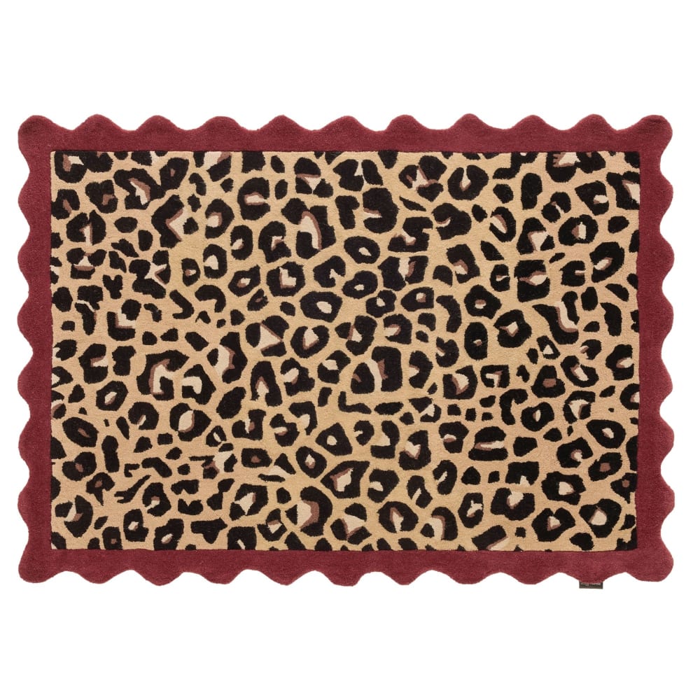 Tapis Laine Tissé à la main motif Léopard 200x290