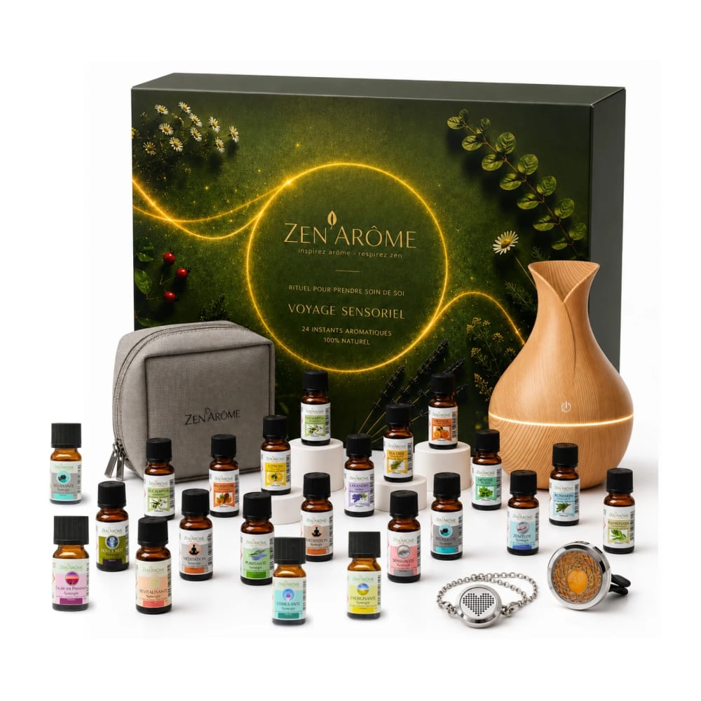 Calendrier de l'Avent aromathérapie, 24 huiles, synergies, diffuseurs