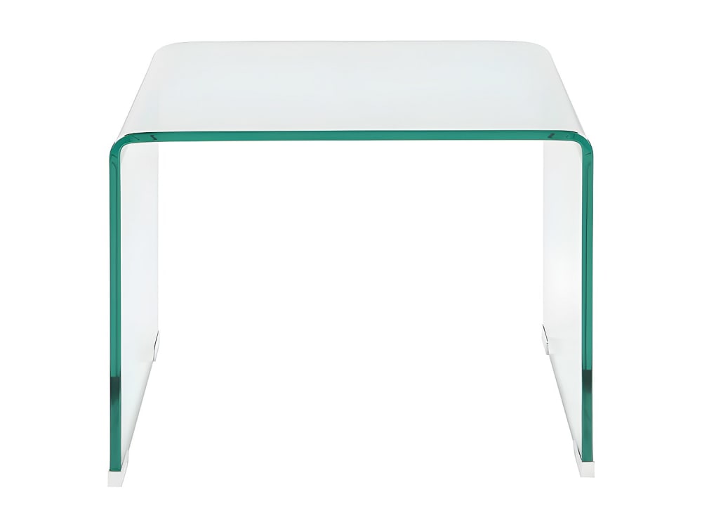 Table de chevet verre trempé transparent