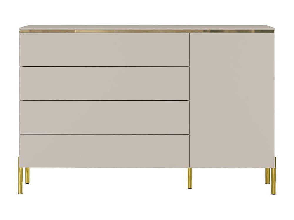 commode effet bois beige