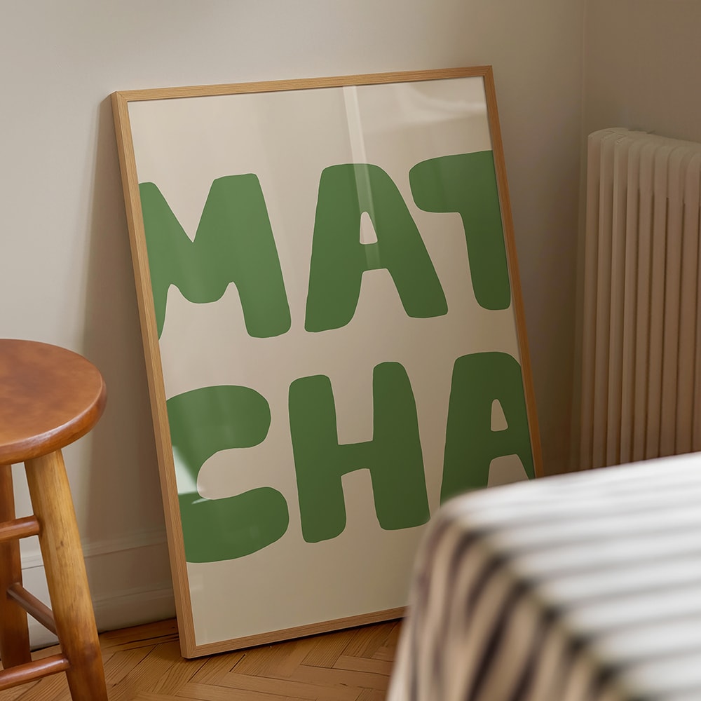 Poster grün matcha, 30x40 cm - Maisons Du Monde